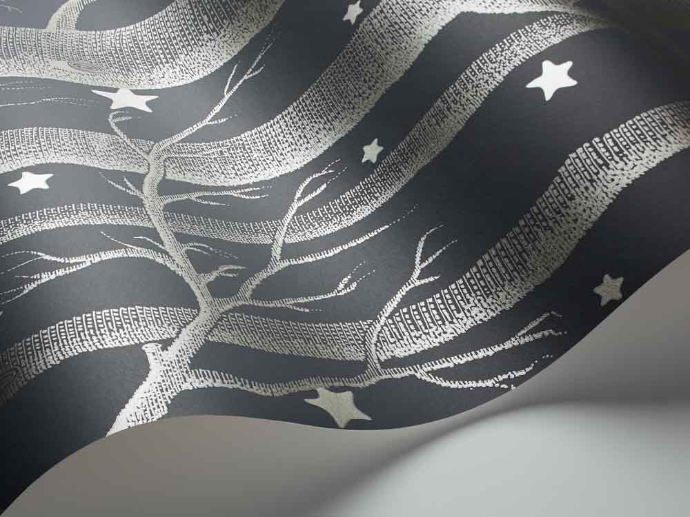 Papel Pintado | Wood And Stars Dark Grey