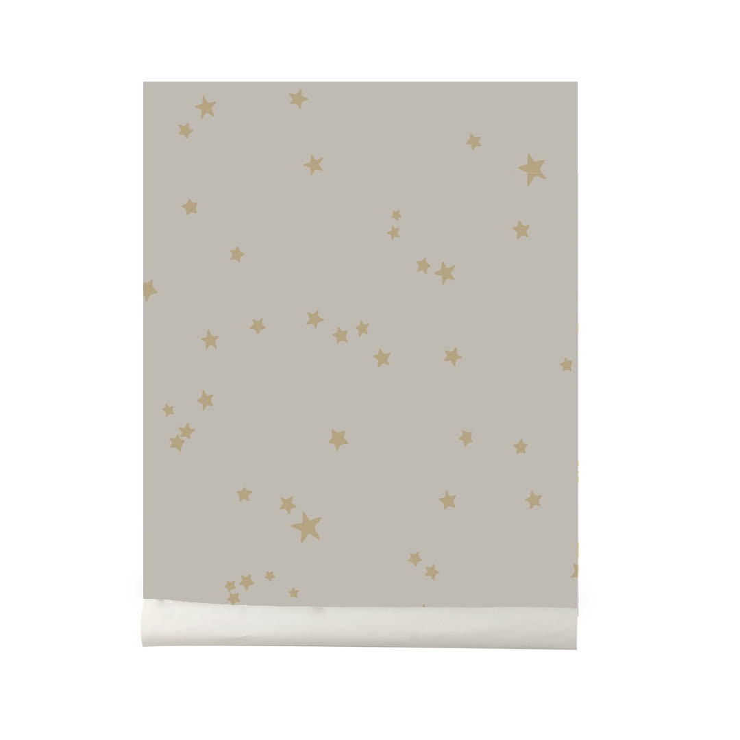 Papel Pintado | Stars Metallic Gold Taupe