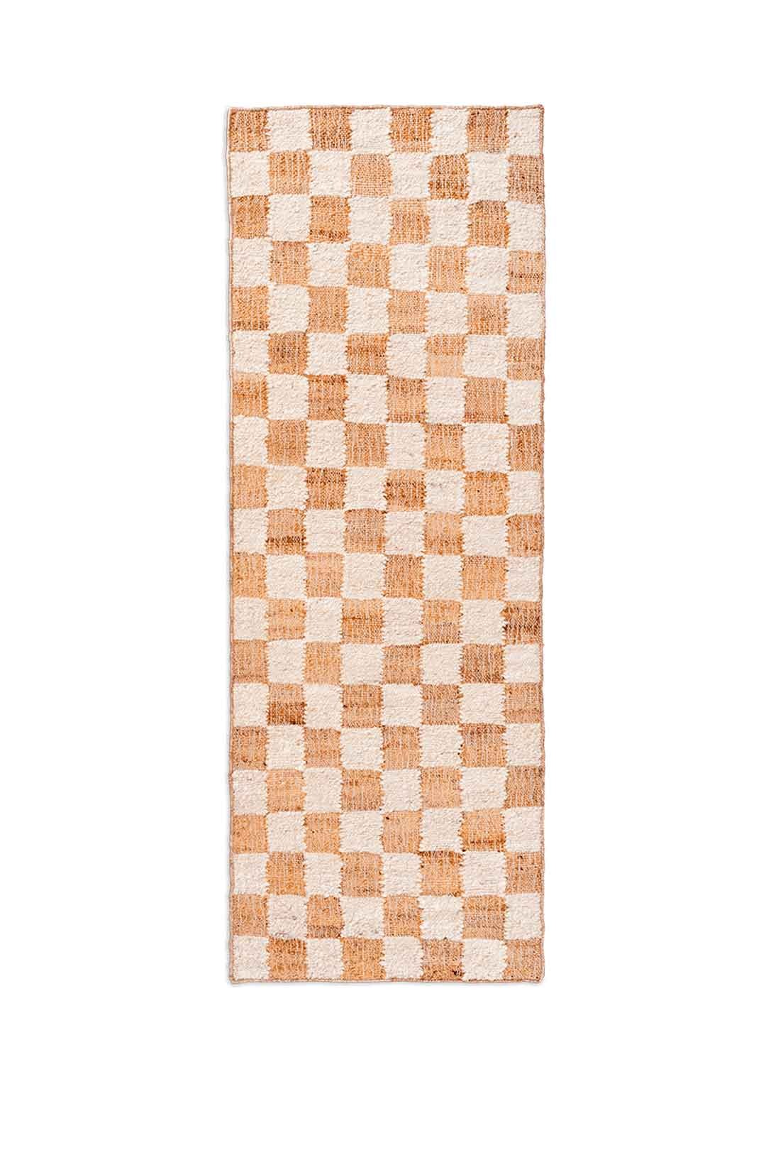 Alfombra Check Wool Yute