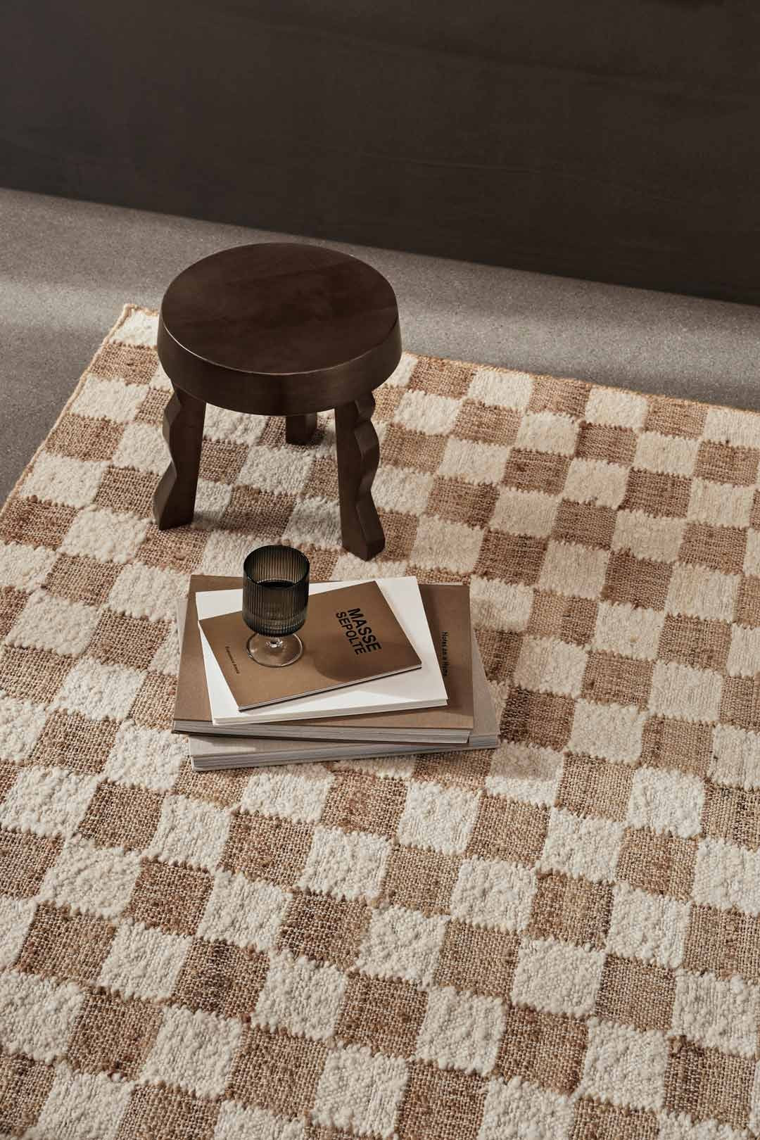 Alfombra Check Wool Yute