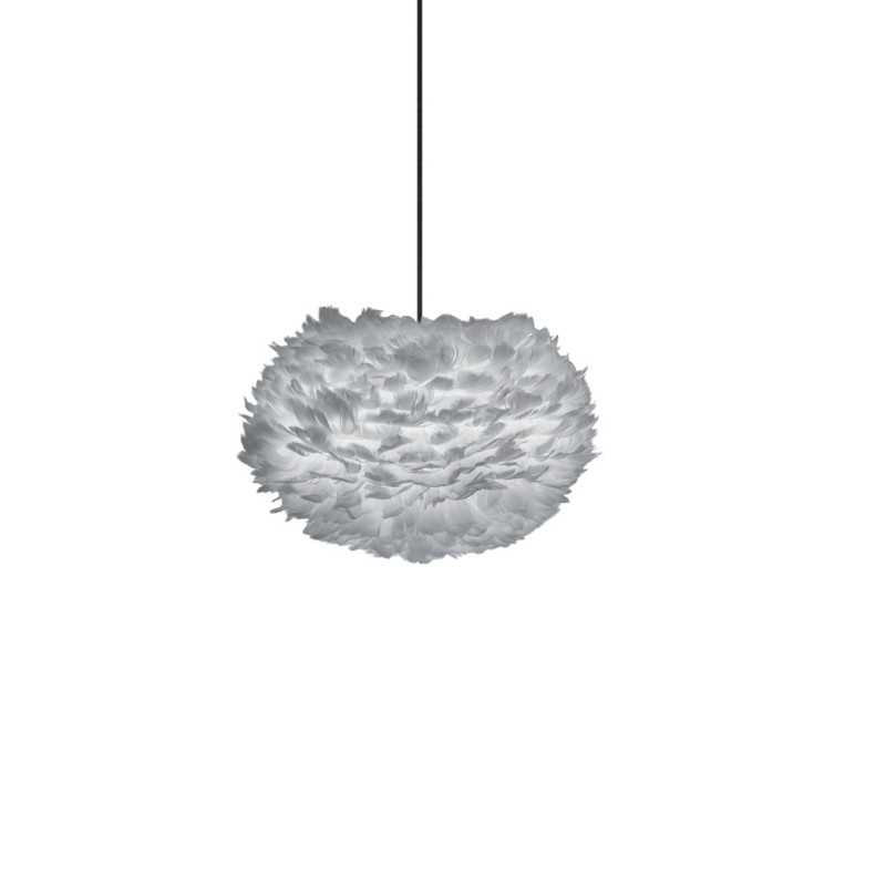 Gray feather ceiling lamp