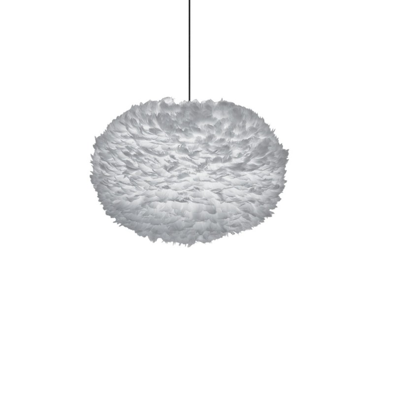 Gray feather ceiling lamp