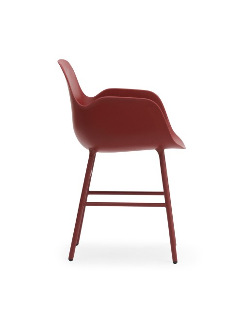 Stuhl Form rote Füße Stahl Normann Copenhagen