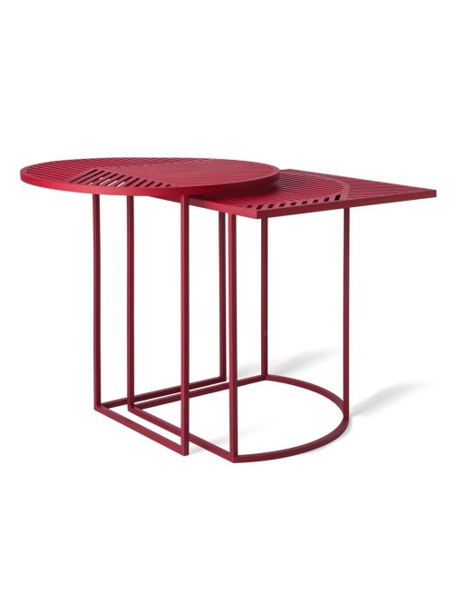 Mesa auxiliar Iso-A round burgundy Petite Friture