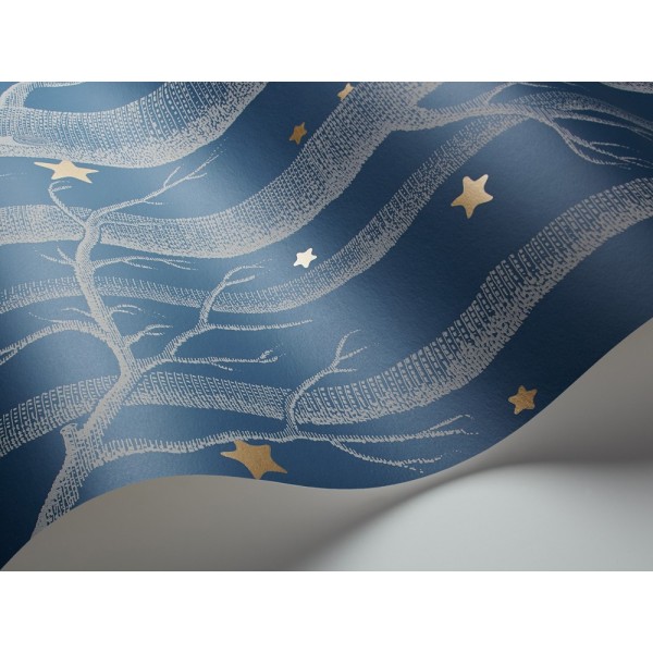 Papier peint Wood and Stars dark blue Cole and Son