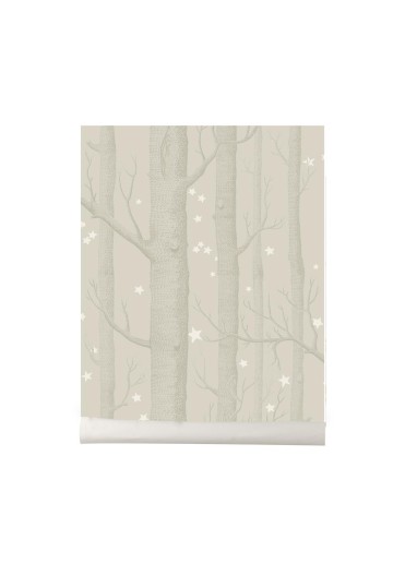 Papel pintado Wood and Stars light beige Cole and Son