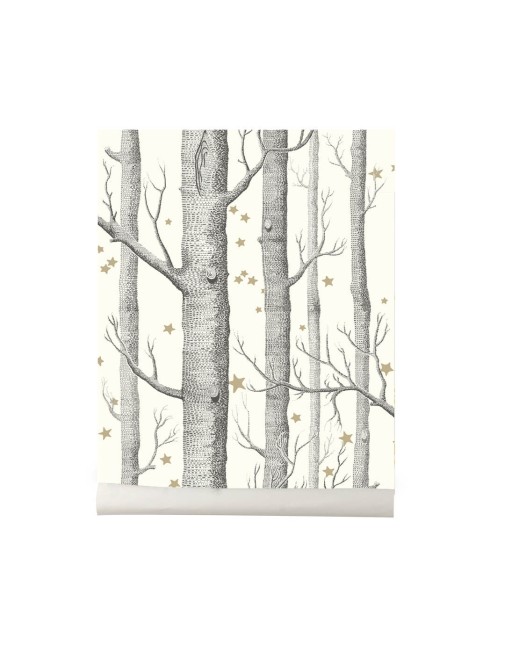 Papier peint Wood and Stars Light White Cole and Son