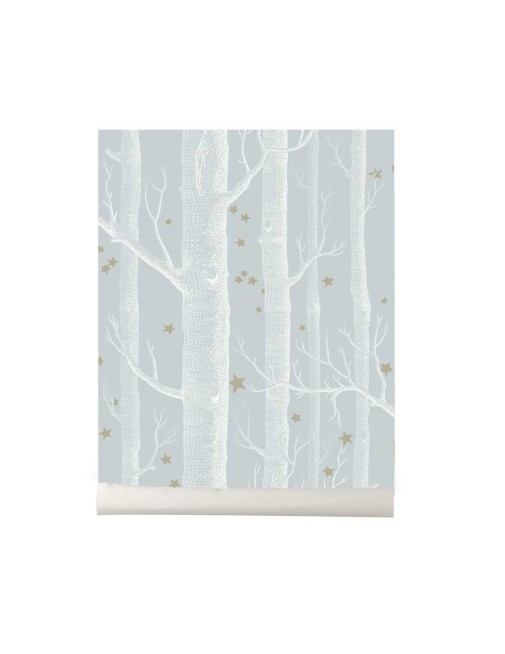 Zeichnung Wood and Stars Light Blue Cole and Son