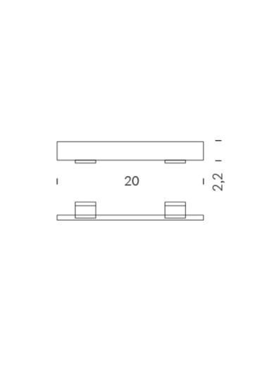 Señalizador transparente para estante de acero Tria 24 Mobles114