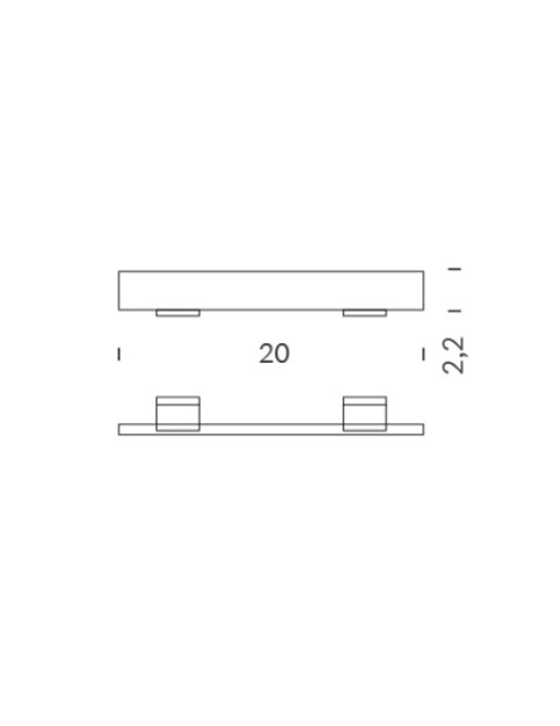Señalizador transparente para estante de acero Tria 24 Mobles114
