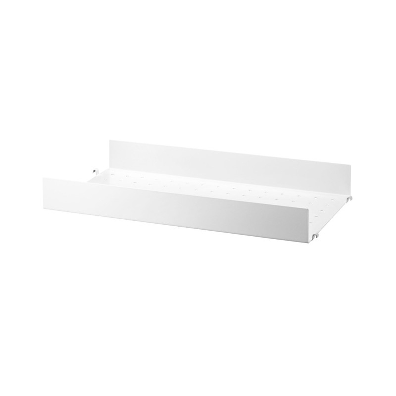 Metal Shelf High Edge White 58x30 String