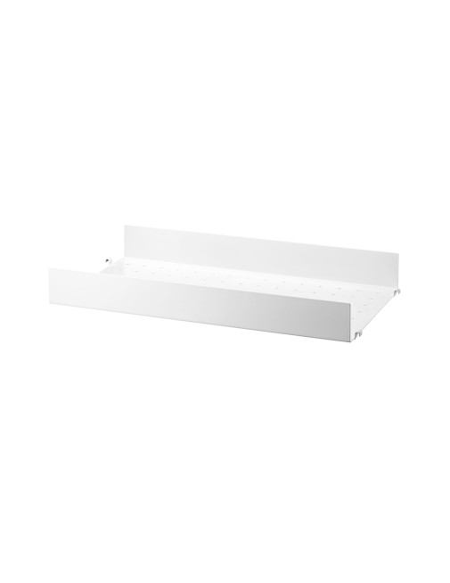 Metal Shelf High Edge White 58x30 String