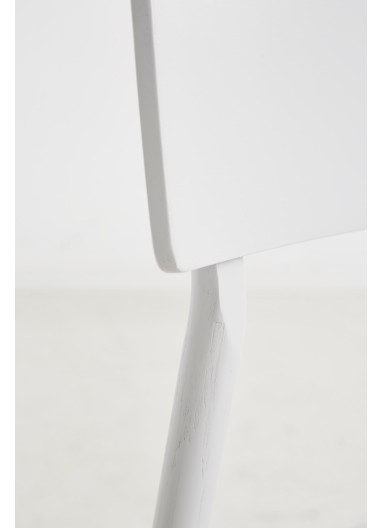 Pause Dining Chair White pigmented lacquer WOUD