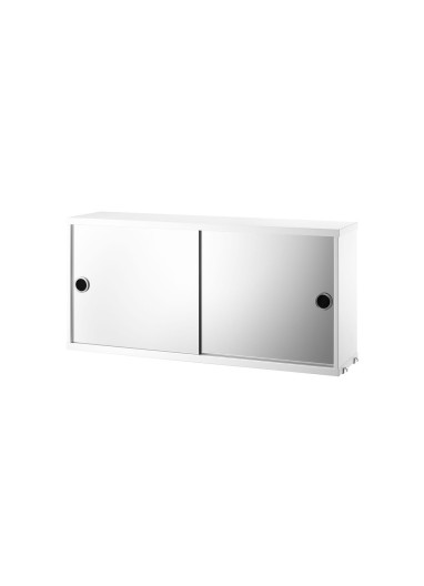 Cabinet sliding mirror white 78x20cm String