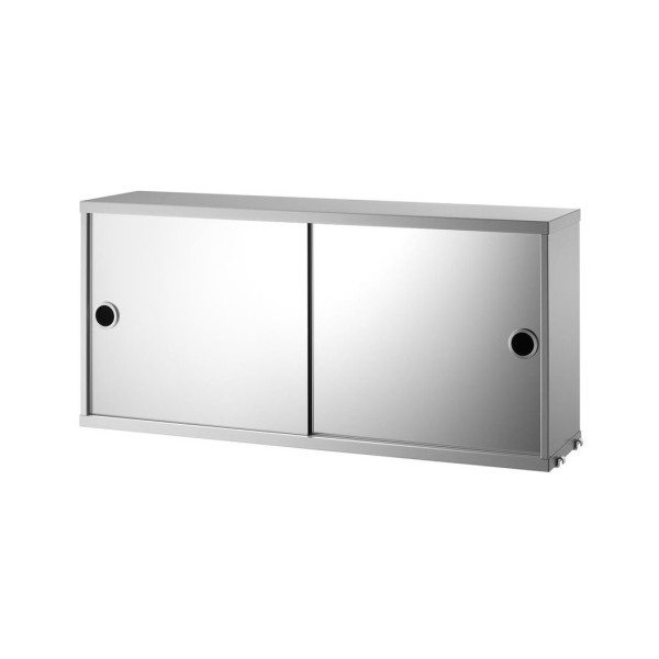 Cabinet sliding mirror grey 78x20cm String