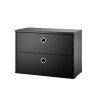 Chest 2 drawers black stained ash 58x30cm String System