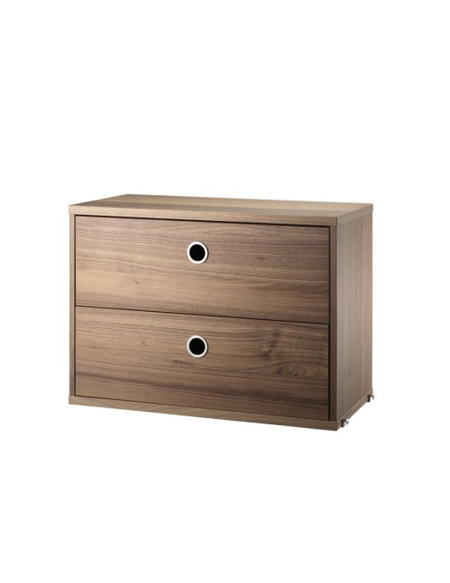 Chest 2 drawers walnut 58x30cm String System