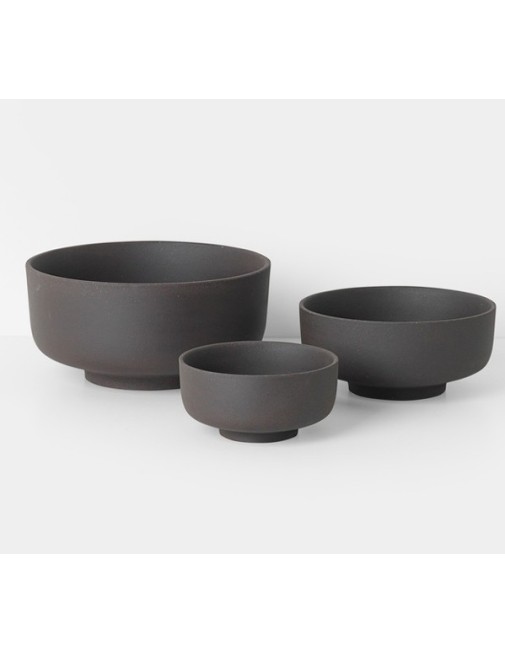 Sekki Bowls Set of 3 Charcoal Ferm Living