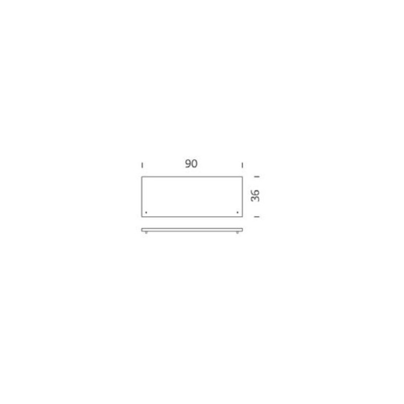 Weißer Stahlschrankdeckel 90 cm Tria 36 Mobles114