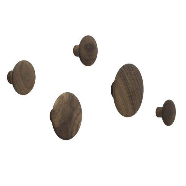Colgadores Dots walnut de Muuto