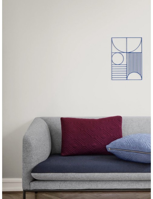 Cushion Quilt Light blue 60x40 Ferm Living