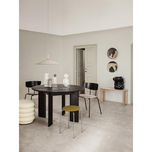 Bevel Table - Round Ø117 - Black Oiled Ferm Living