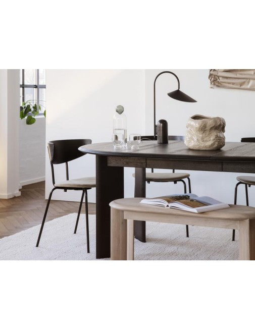 Bevel Table Extendable x 2 - Black Oiled Ferm Living