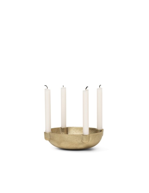 Bowl Candle Holder - Brass - Small Ferm Living