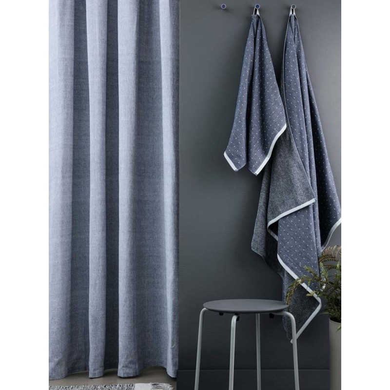 Chambray Shower Curtain - Blue Ferm Living