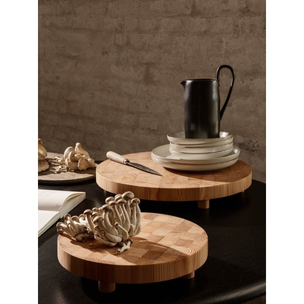 Chess Cutting Board - Round Large Ferm Living