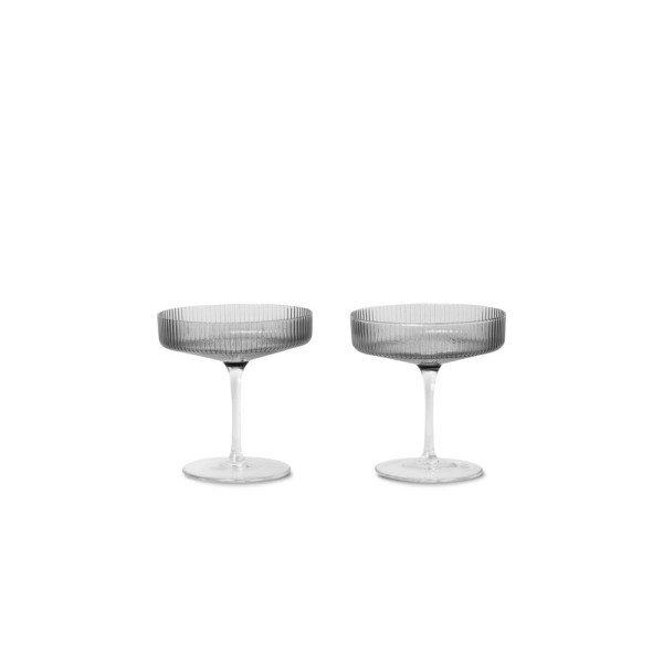 Ripple Champagne Saucers - Set of 2 - Sm Ferm Living
