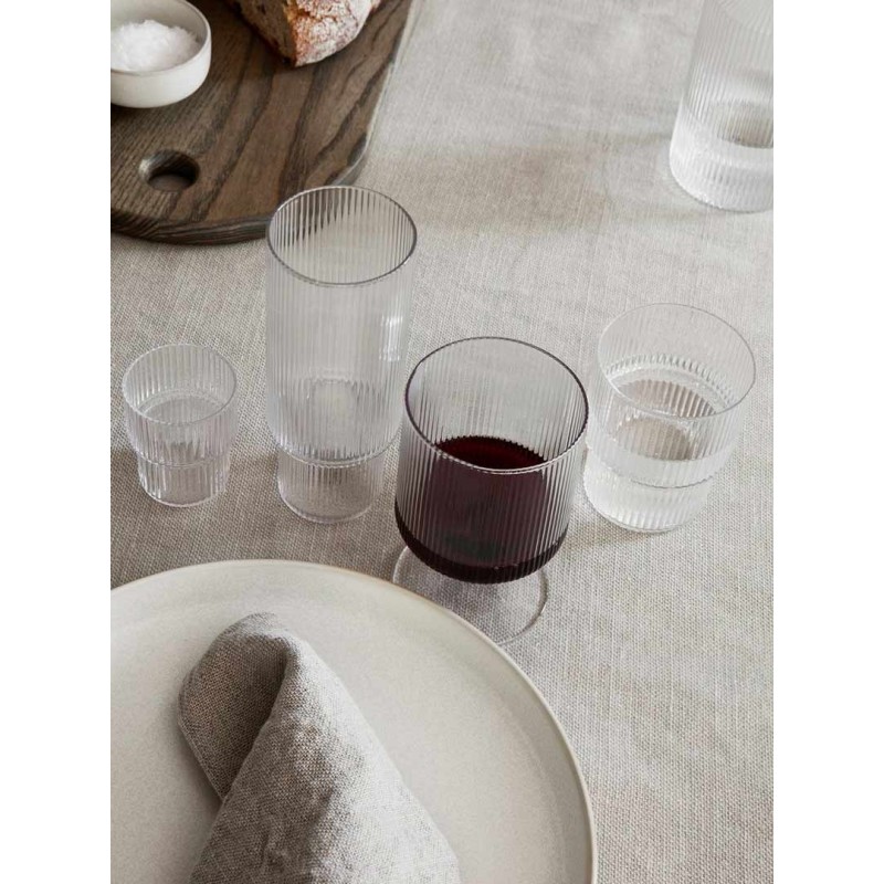 Ripple Small Glasses Set of 4 Clear Ferm Living