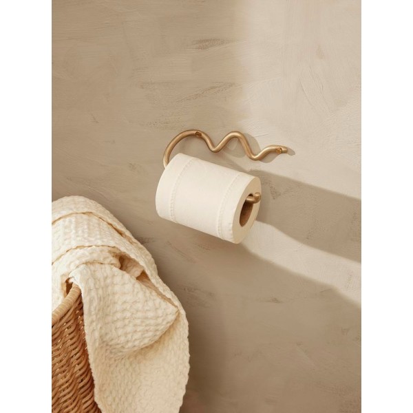 Curvature Toilet Paper Holder Brass Ferm Living