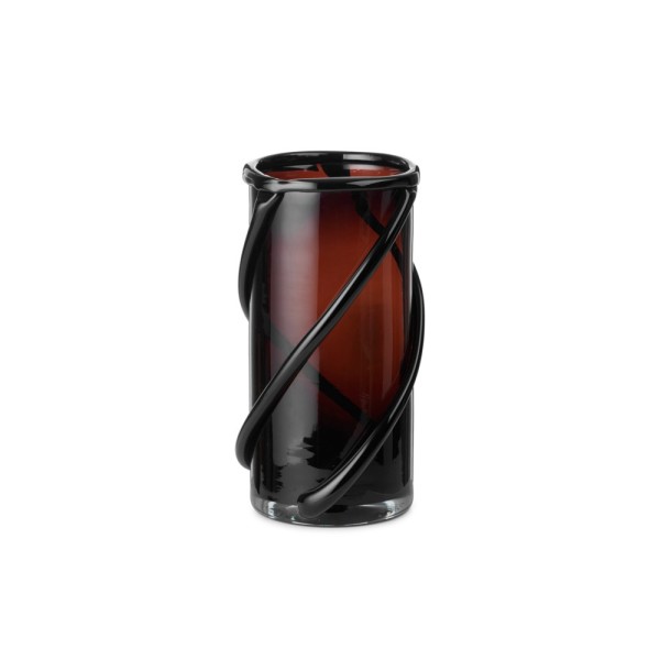 Entwine Vase Small Dark Amber Ferm Living