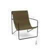 Desert Lounge Chair Black/Olive Ferm Living