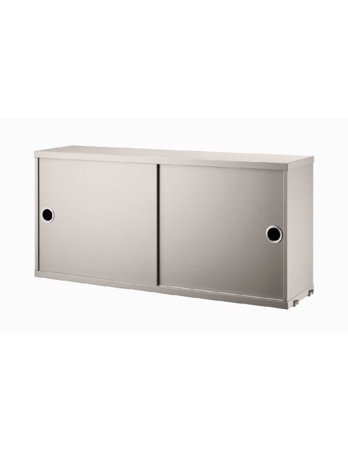 Cabinet with sliding doors 78x20x37 cm Beige String® Furniture
