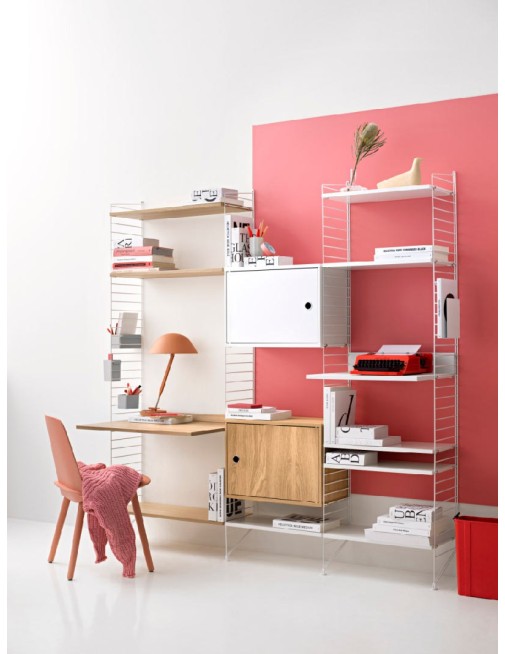 Kabinett mit Battentür 58x30 cm Weiß String® Furniture