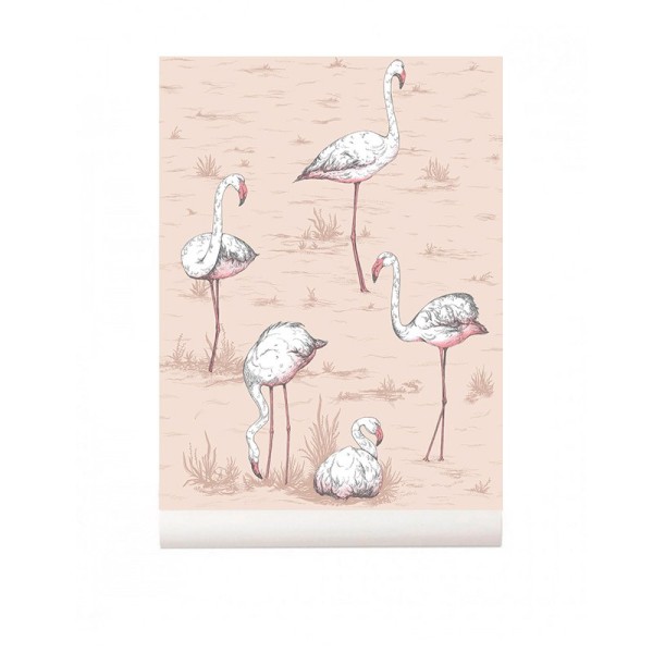 Papel pintado Flamingos...
