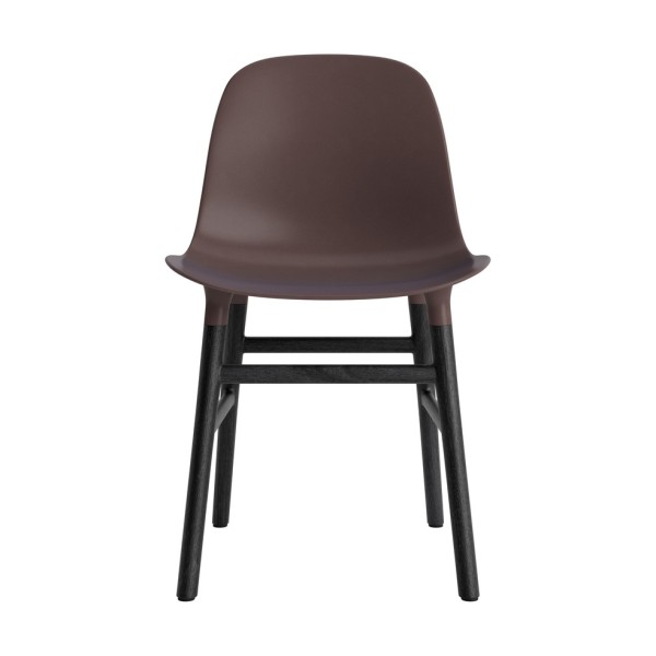 Brown Form Chair Wooden Legs