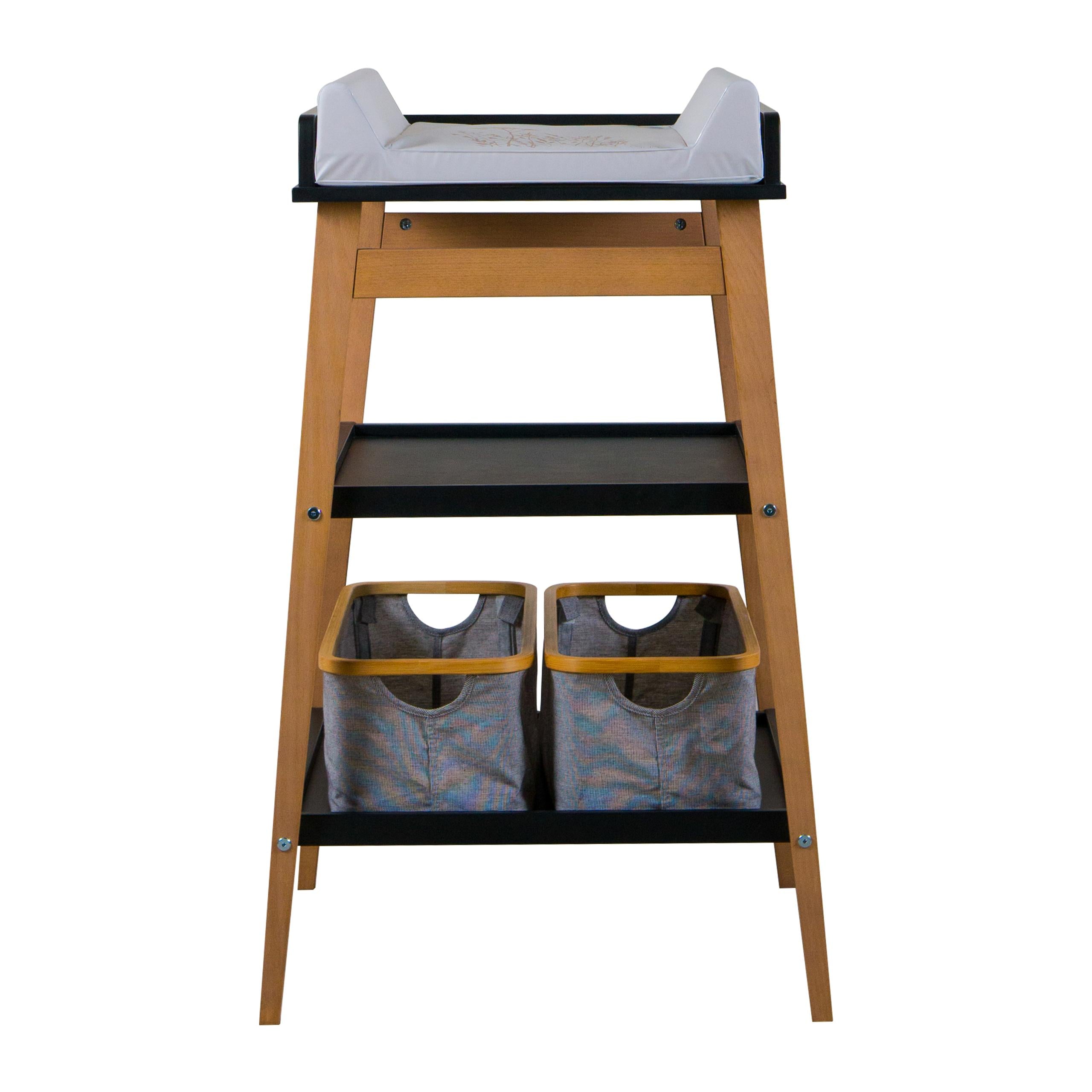 CHANGING TABLE - HIP - BLACK/NATUREL