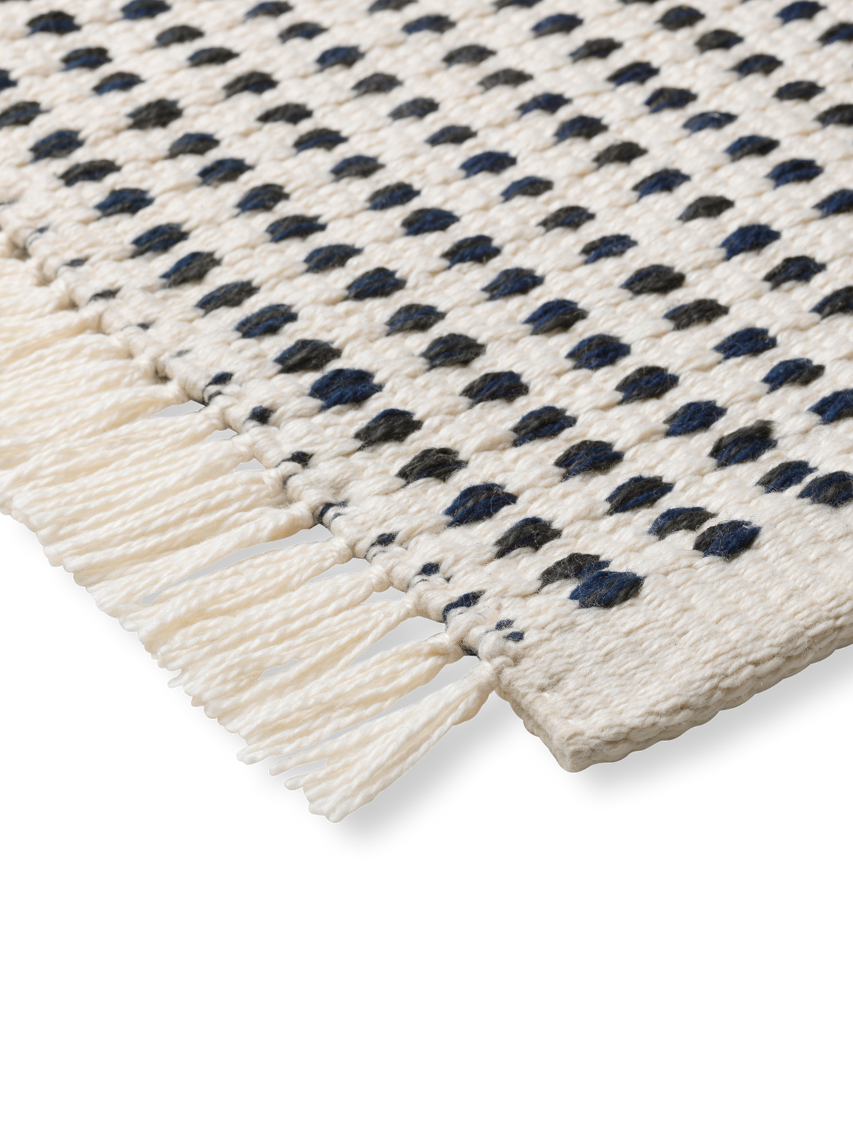 Alfombra de pasillo Way – Blanco roto/Azul