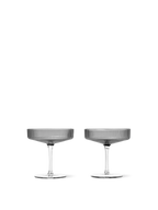 Copas de champán bajas Ripple – Set de 2 – Rosa rubor