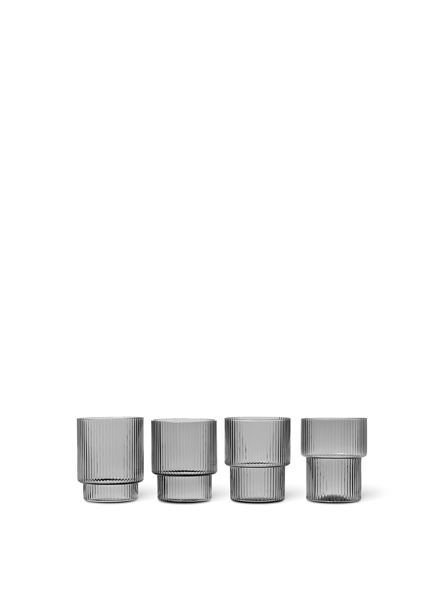 Vasos altos Ripple – Set de 2 – Rosa rubor