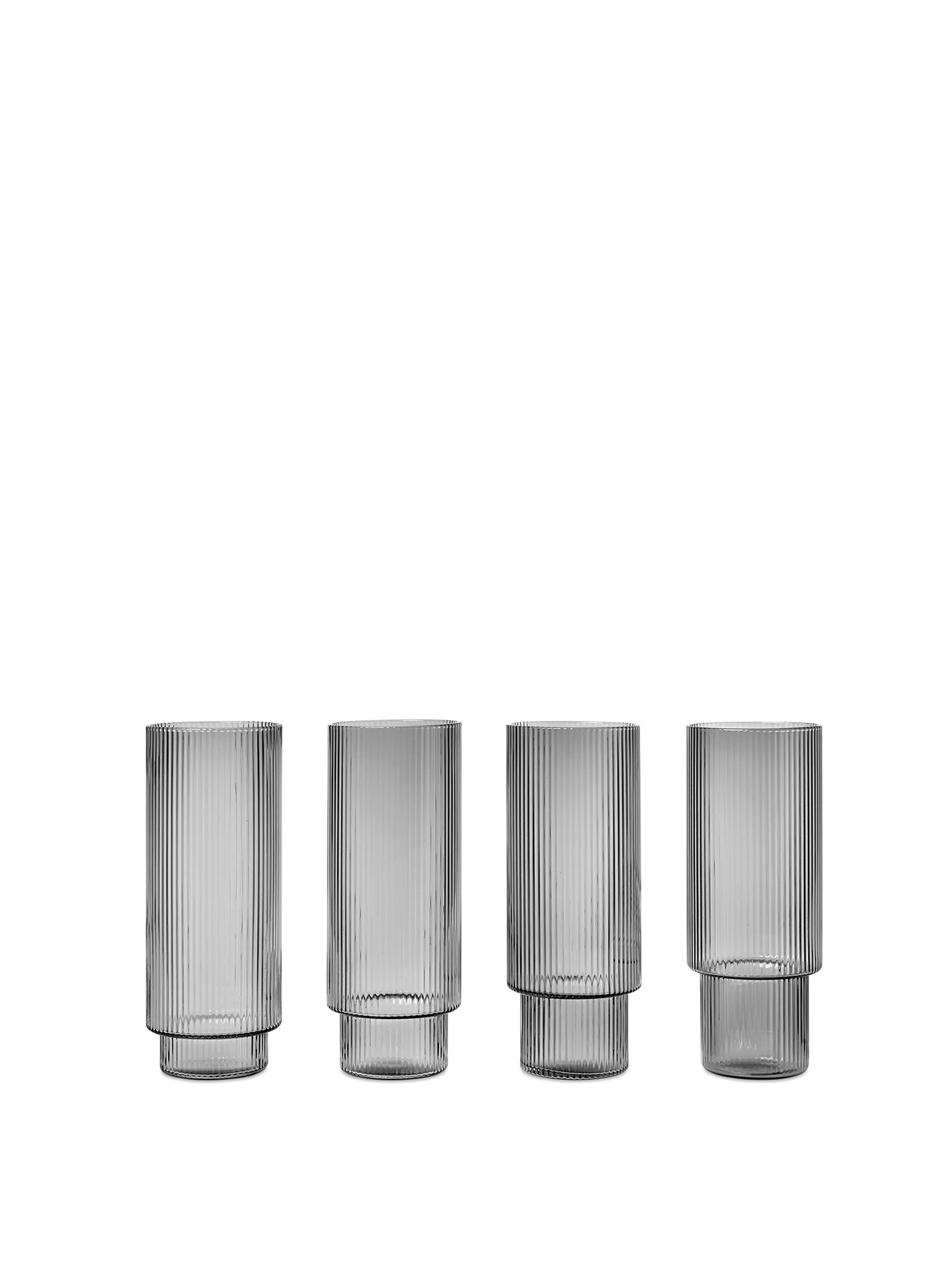 Vasos para combinados Ripple – Set de 4 – Rosa rubor