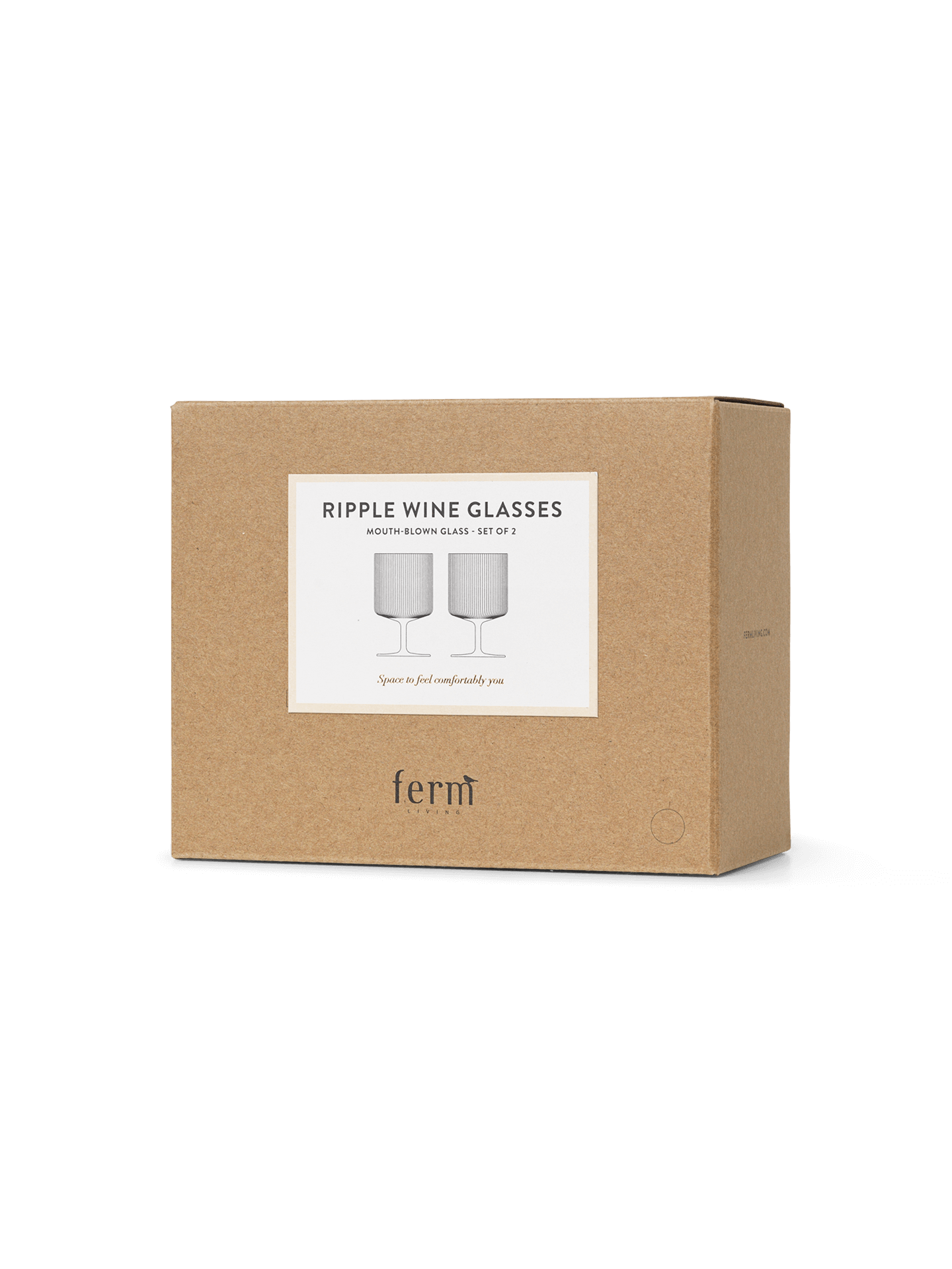 Copas de vino Ripple – Set de 2 – Rosa rubor