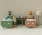 Cama de madera, papá Teddy
