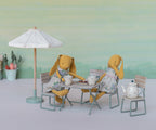 Set de jardín en miniatura, Mesa con silla y banco