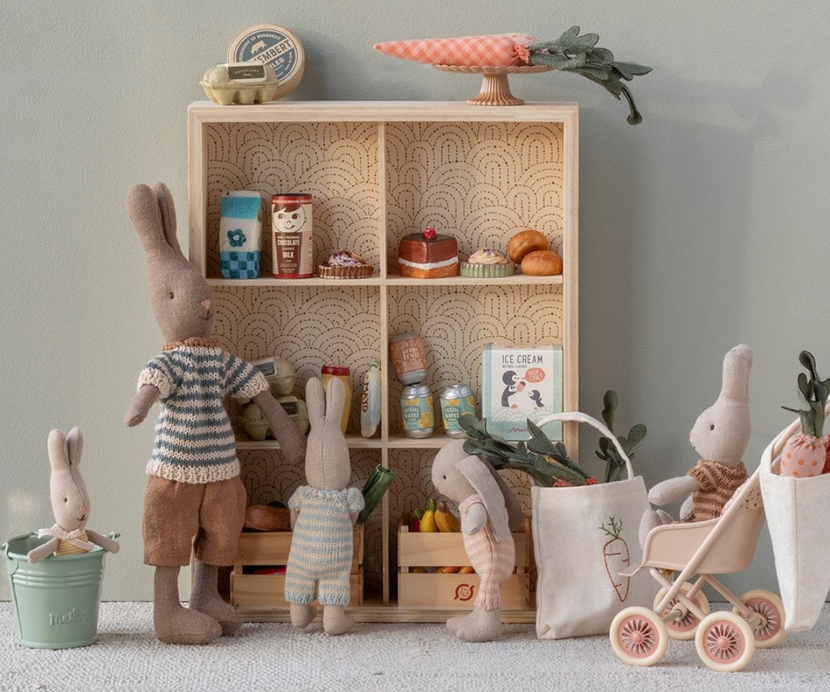 Caja de comestibles en miniatura