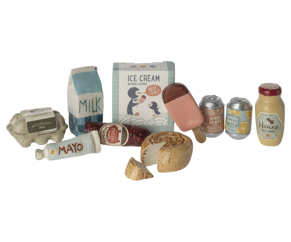 Caja de comestibles en miniatura