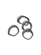 Anillas para servilletas Flow – Set de 4 – Latón negro